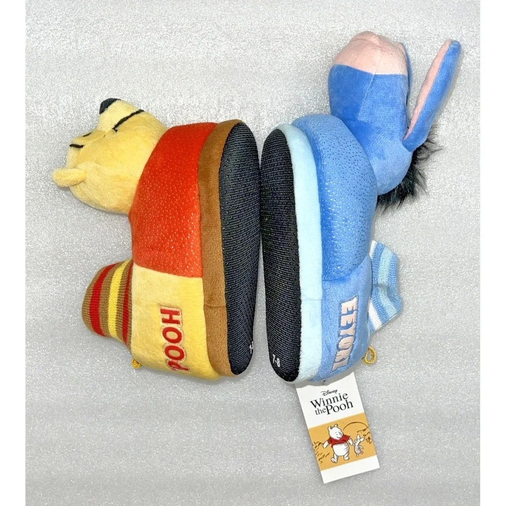 Disney Winnie The Pooh &‎ Eeyore Character Slippers Toddler Size 7/8 NEW